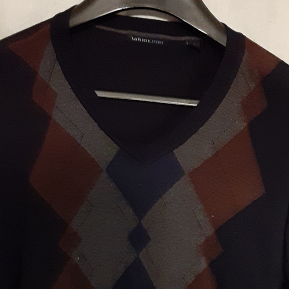 Cotton Argyle Sweater - Picture 2 of 5